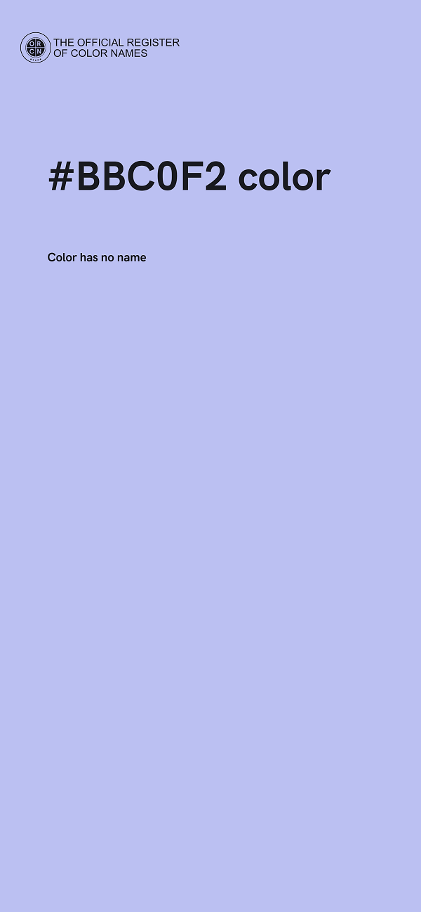#BBC0F2 color image