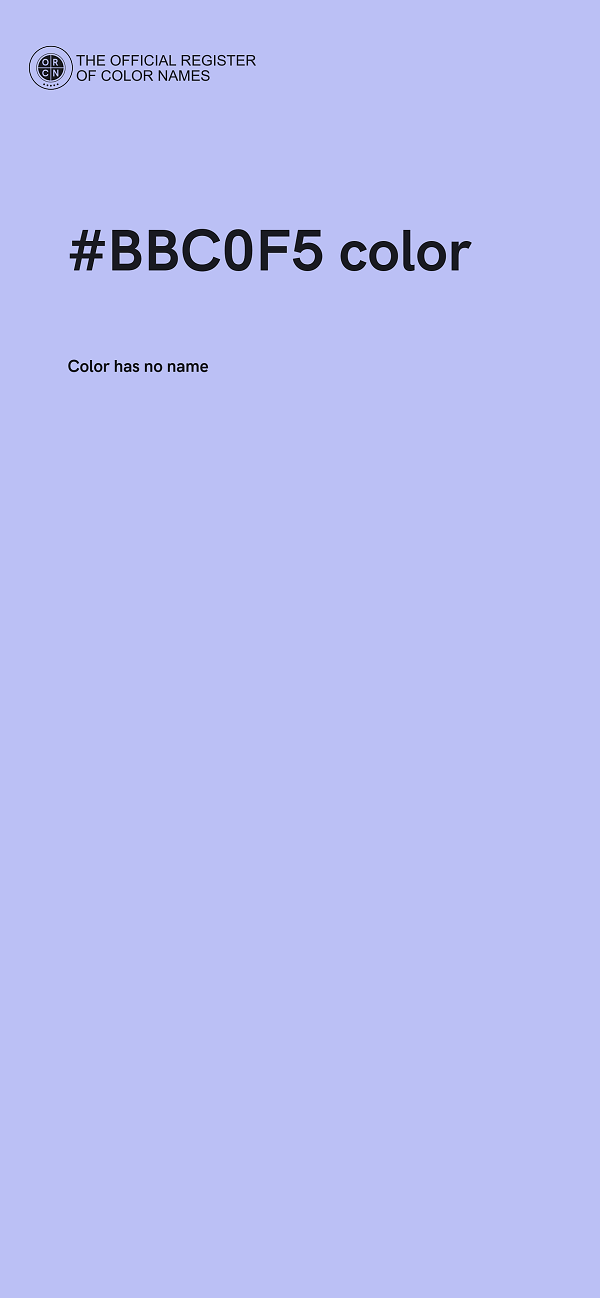 #BBC0F5 color image