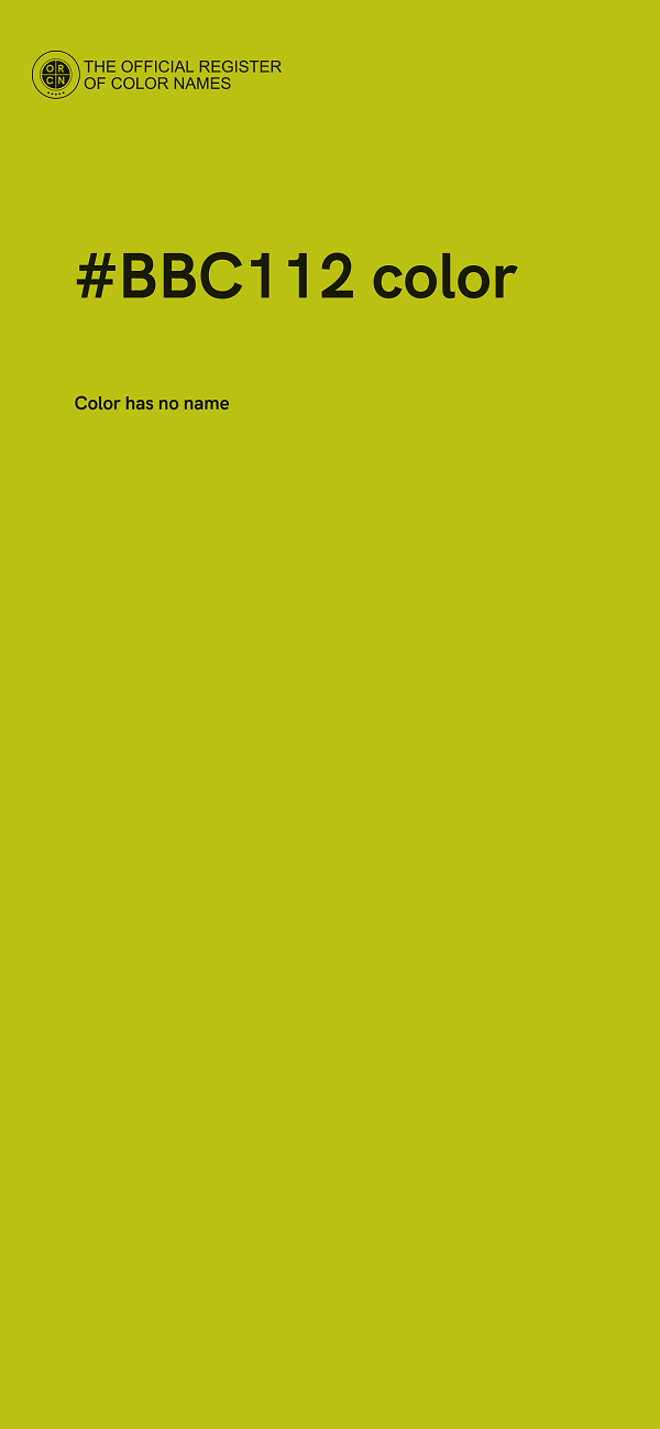 #BBC112 color image