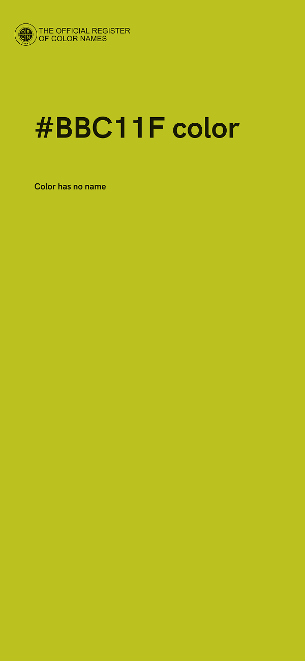 #BBC11F color image