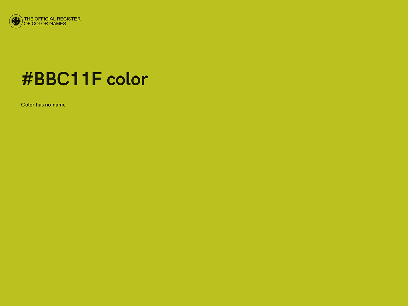 #BBC11F color image