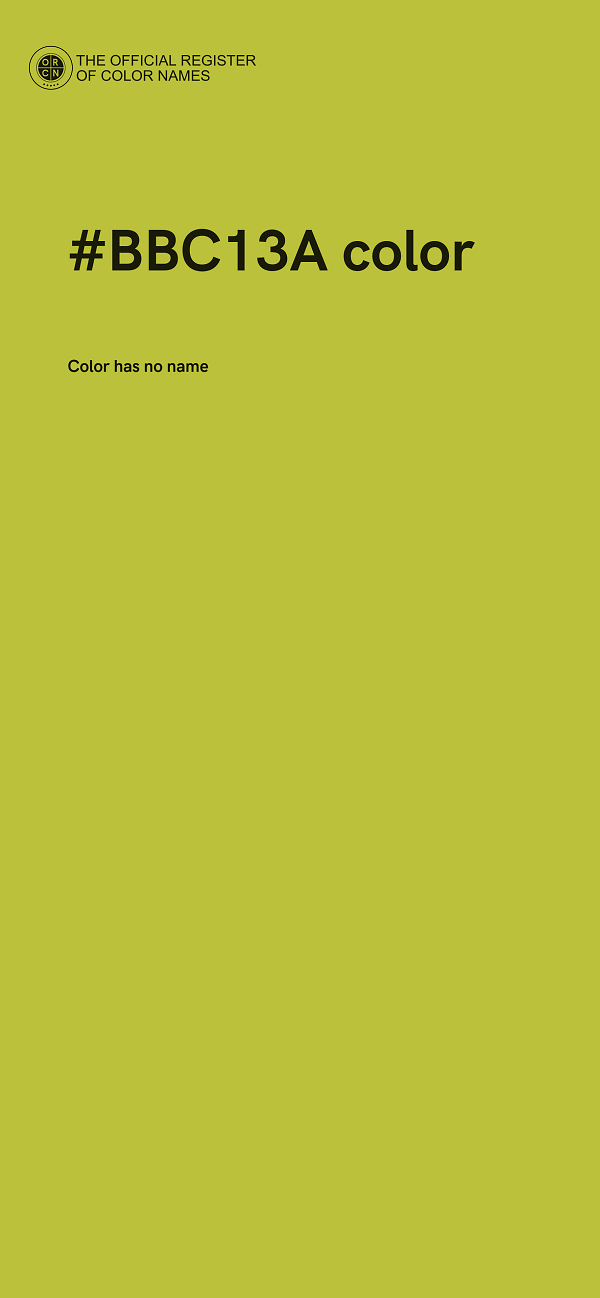 #BBC13A color image