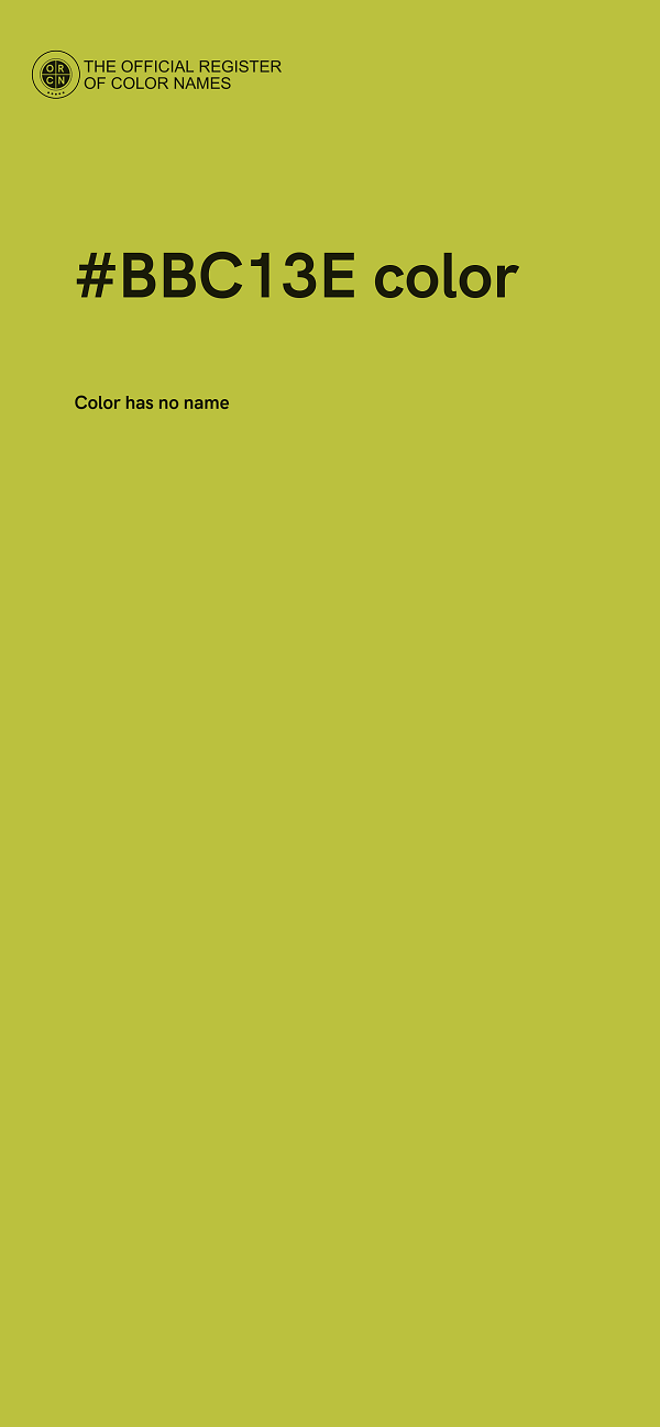 #BBC13E color image