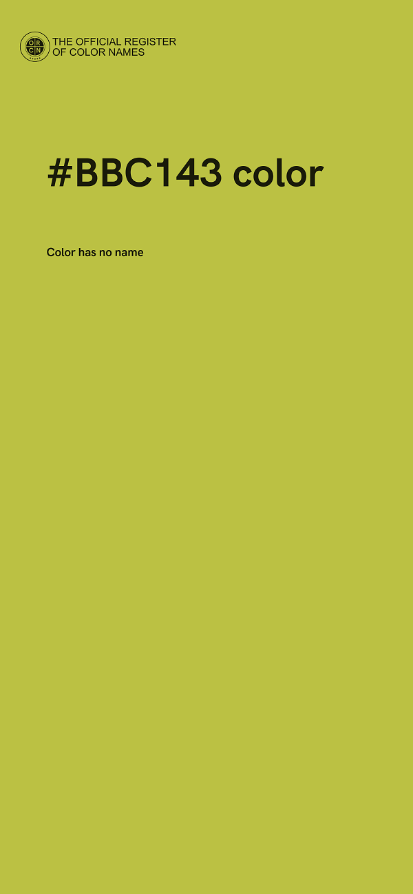 #BBC143 color image