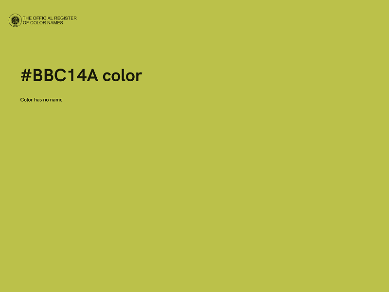 #BBC14A color image