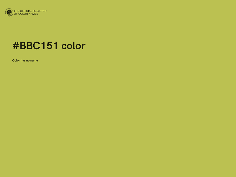 #BBC151 color image