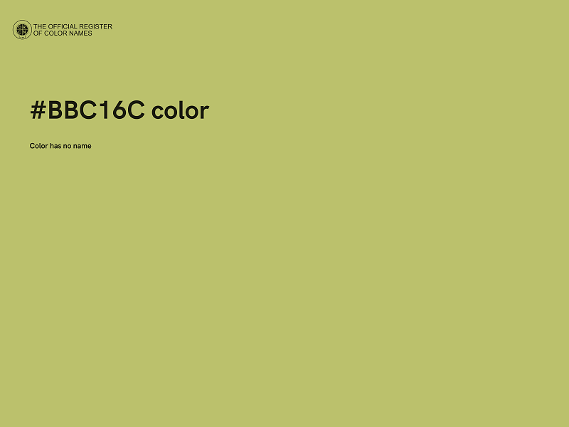 #BBC16C color image
