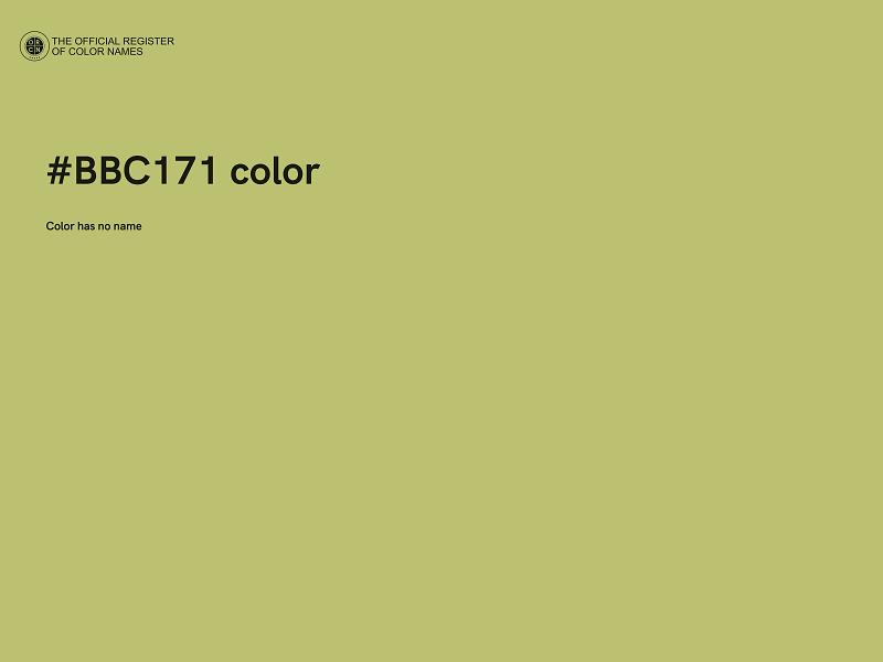 #BBC171 color image