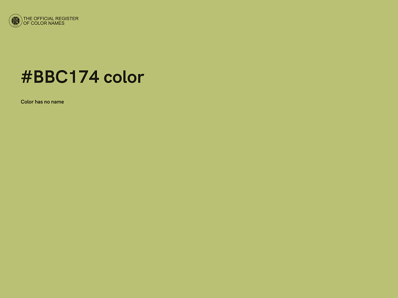 #BBC174 color image