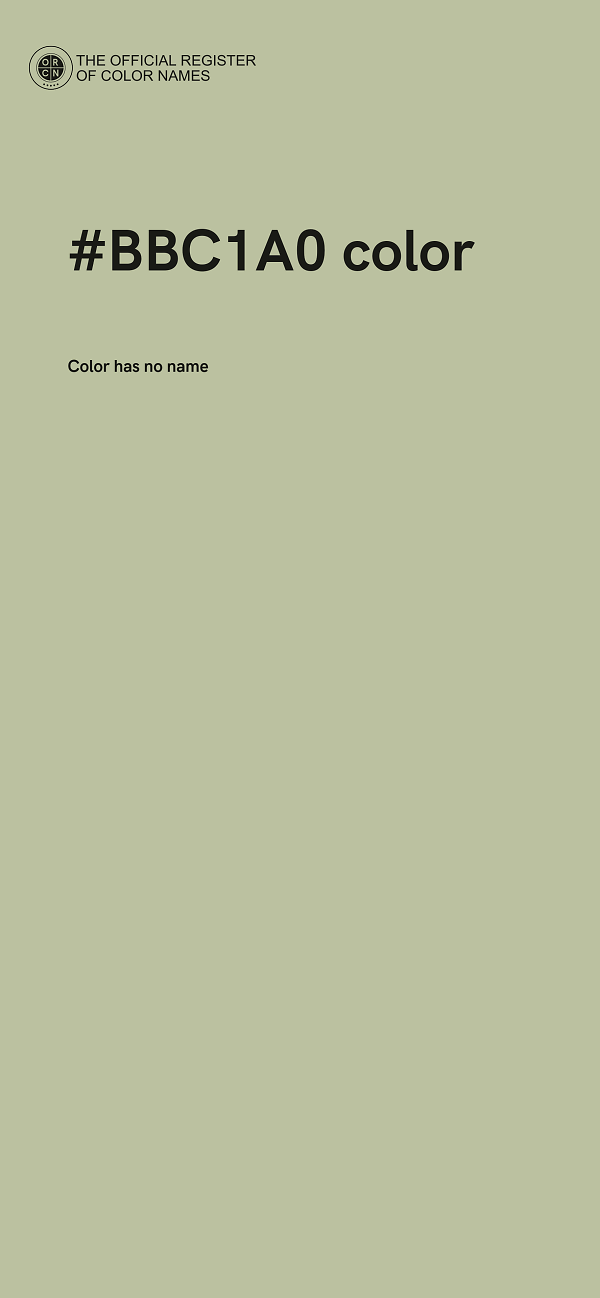 #BBC1A0 color image