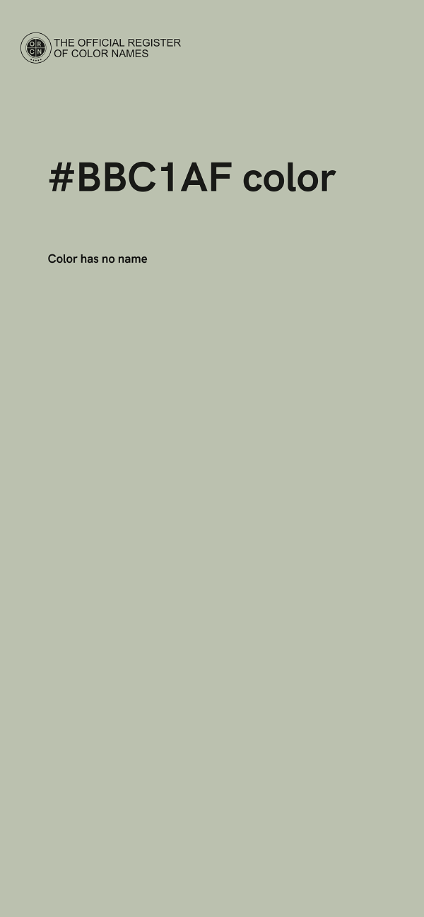 #BBC1AF color image