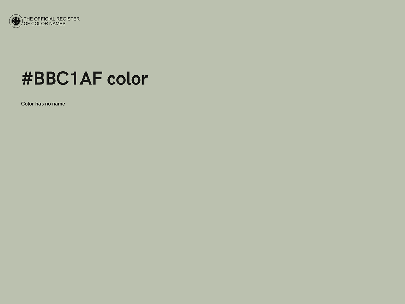 #BBC1AF color image