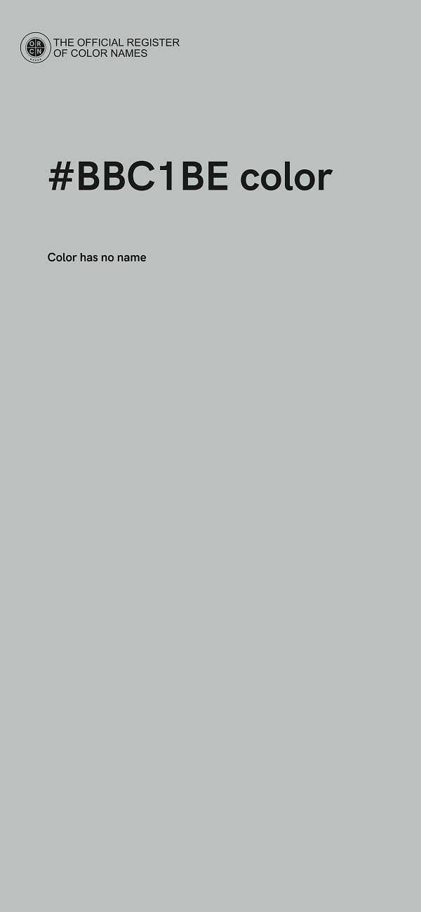 #BBC1BE color image