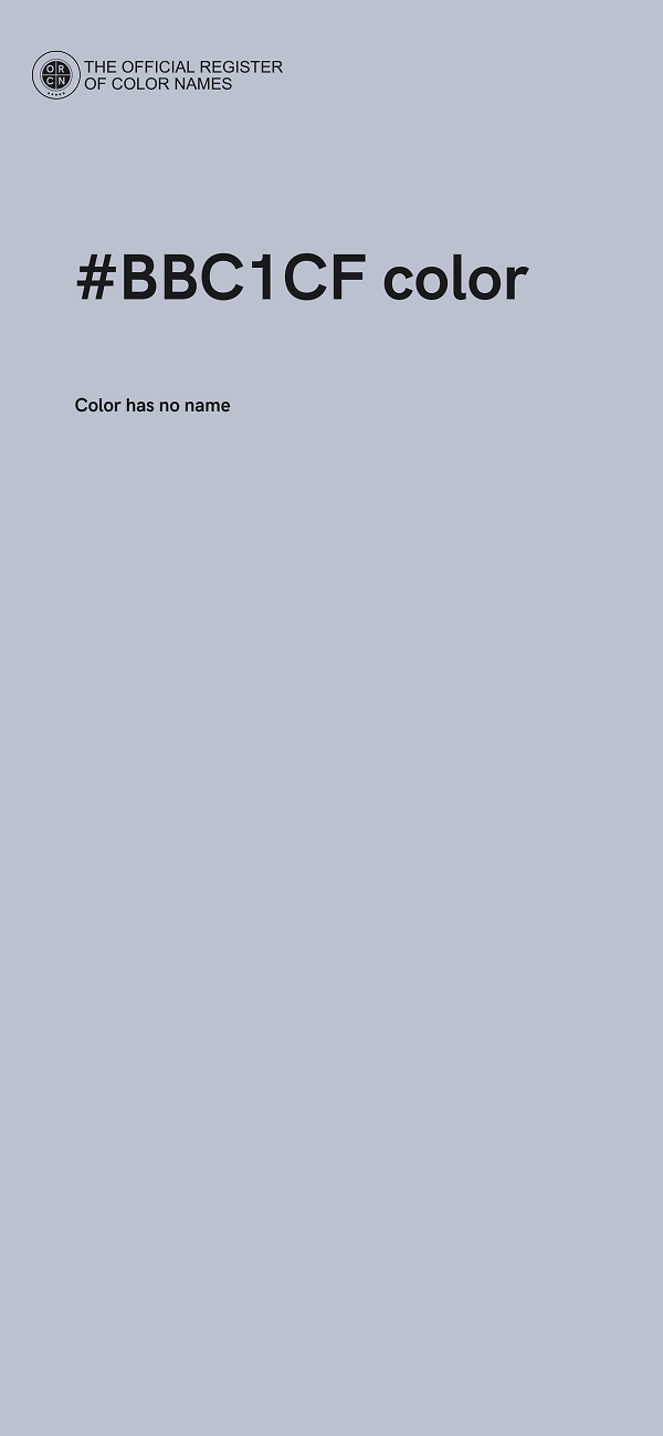 #BBC1CF color image