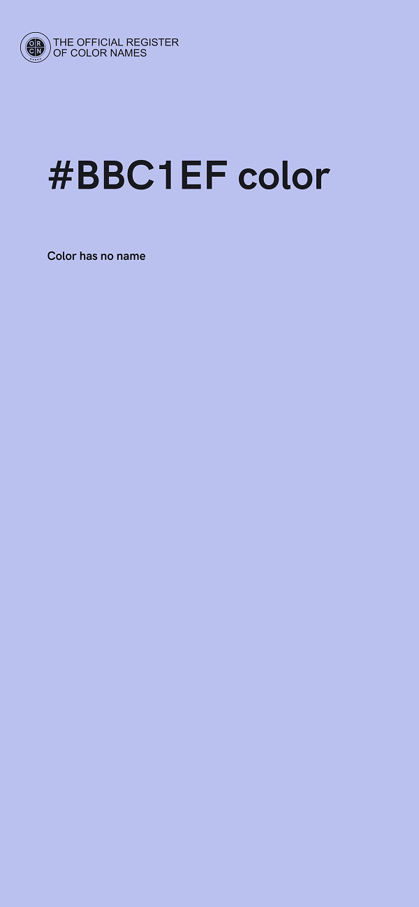 #BBC1EF color image