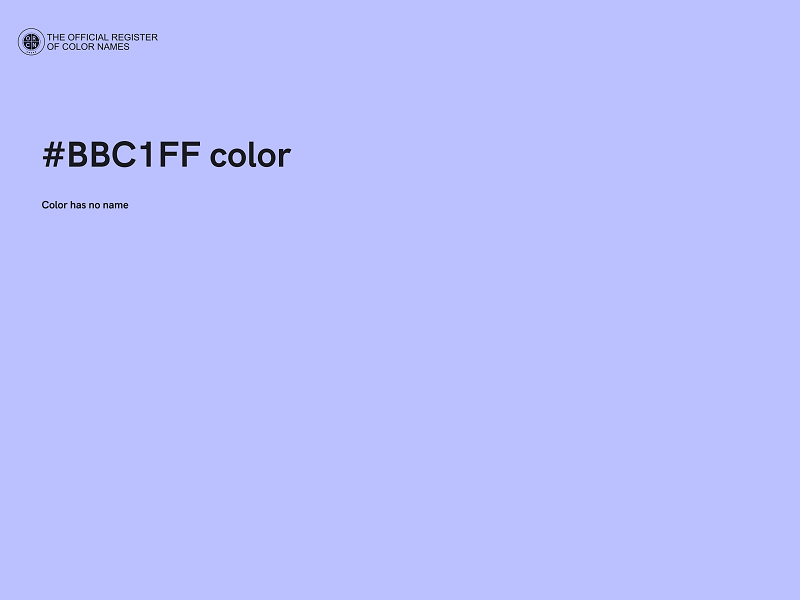 #BBC1FF color image