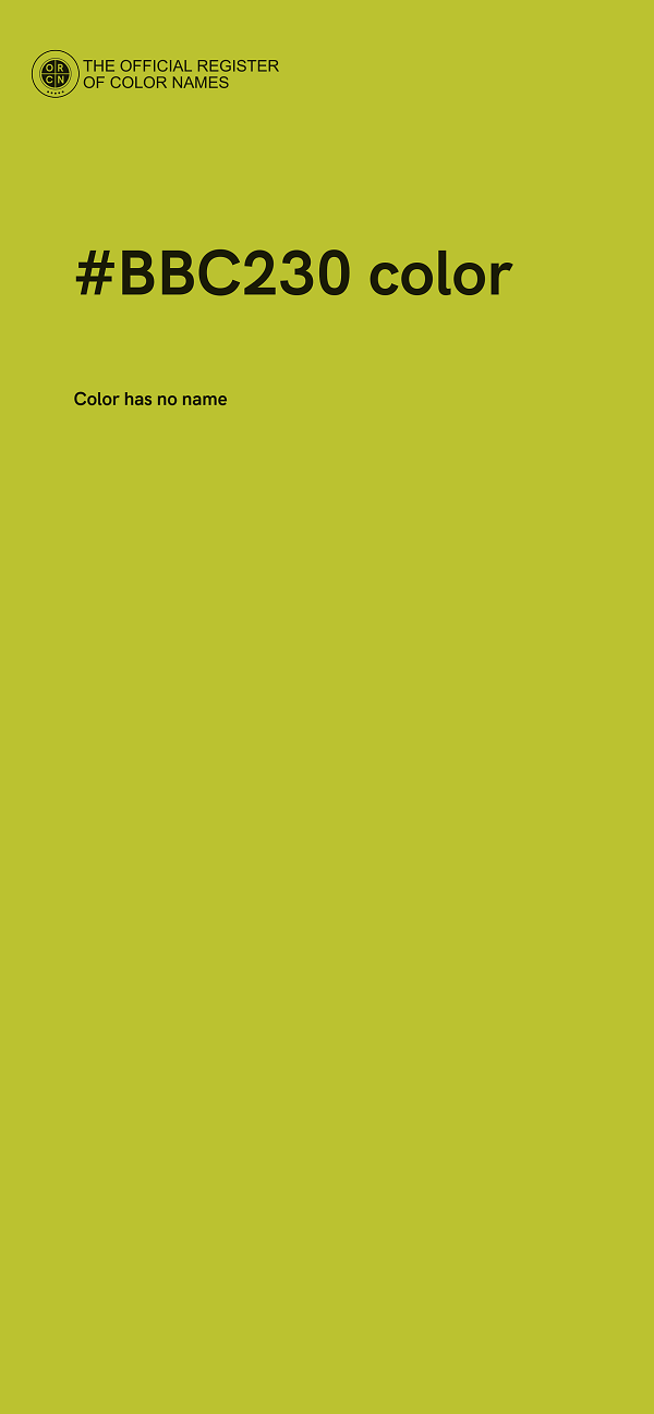 #BBC230 color image