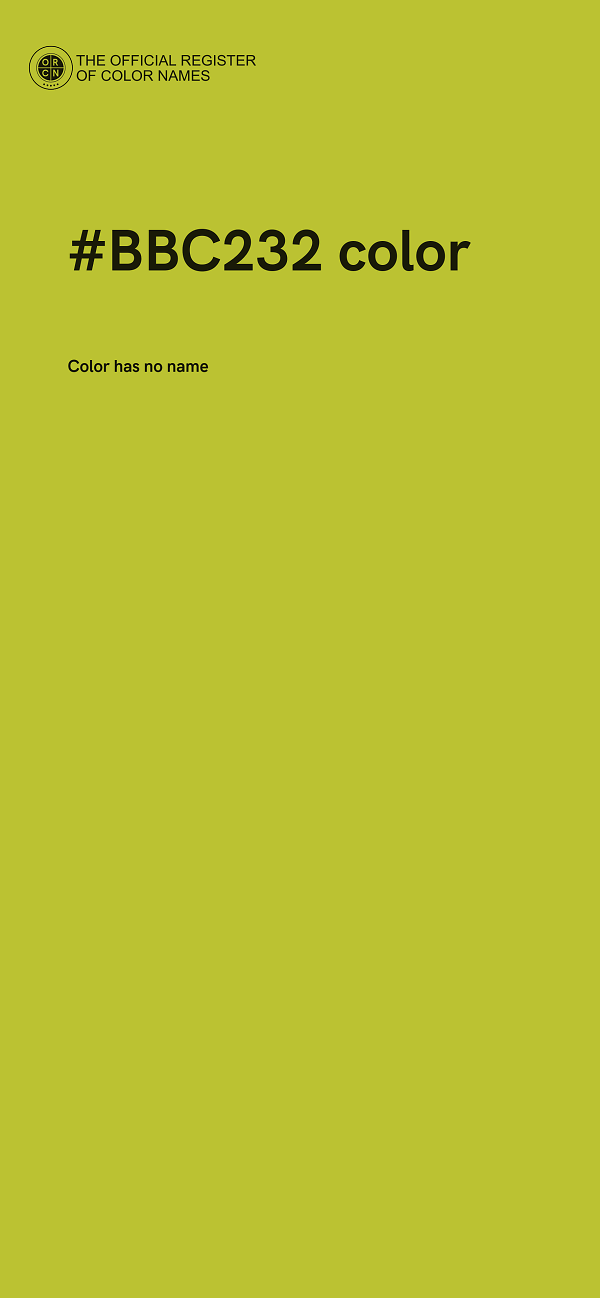 #BBC232 color image