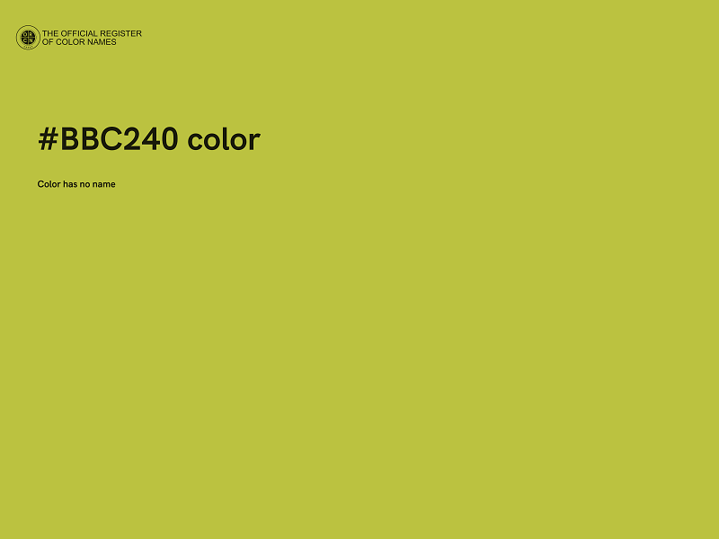 #BBC240 color image