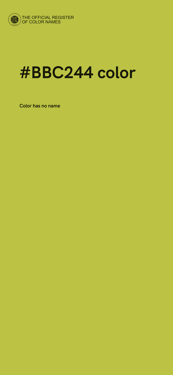 #BBC244 color image