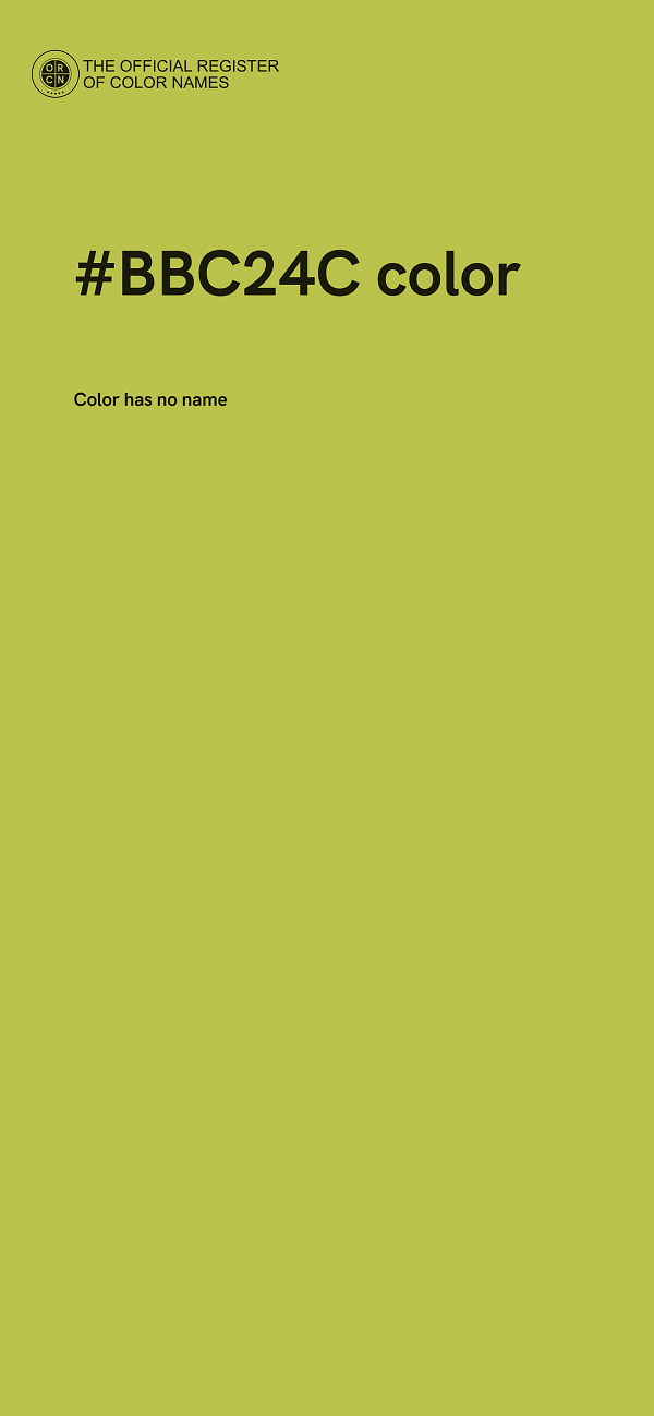 #BBC24C color image