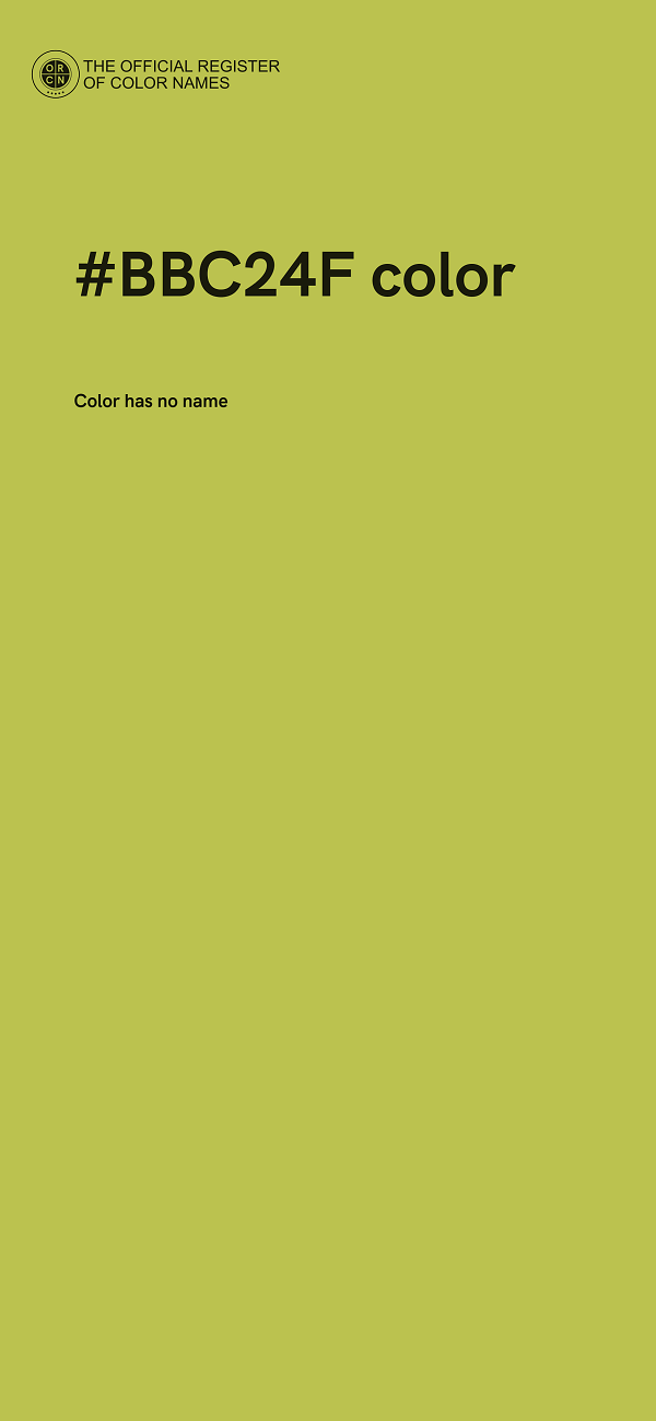 #BBC24F color image