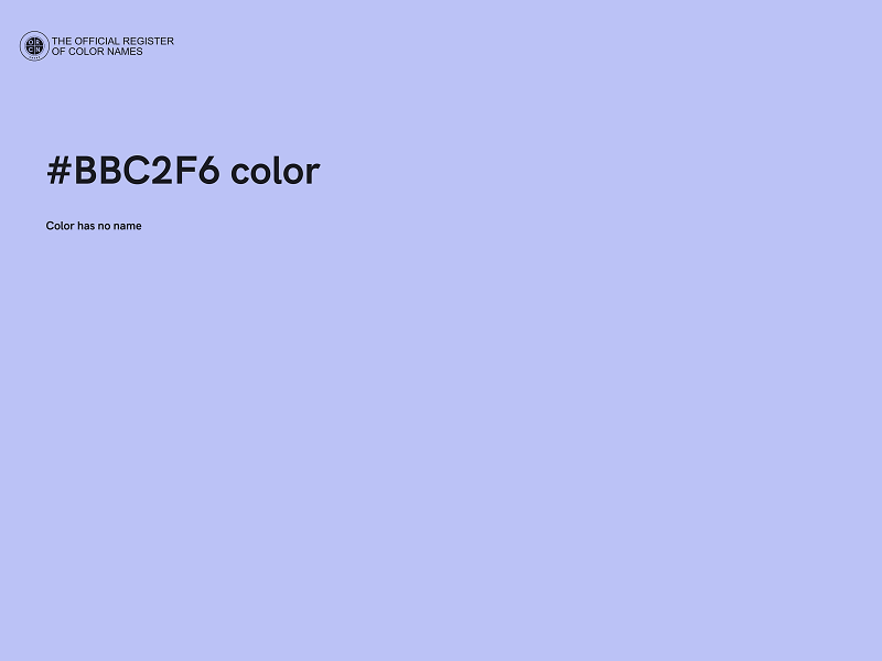 #BBC2F6 color image