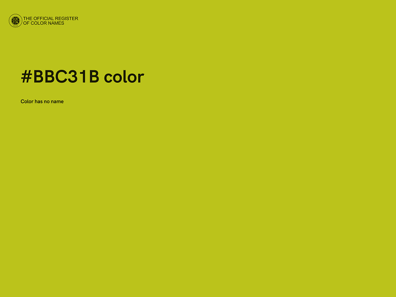 #BBC31B color image