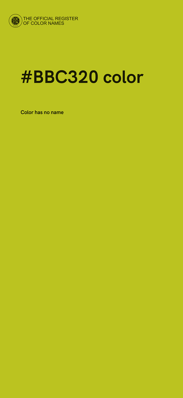 #BBC320 color image