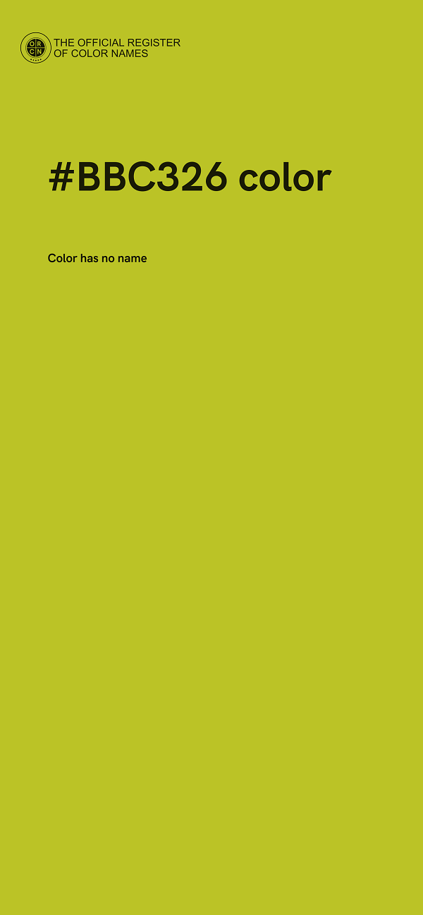 #BBC326 color image