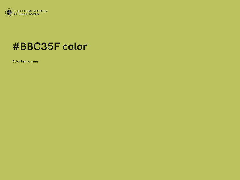#BBC35F color image