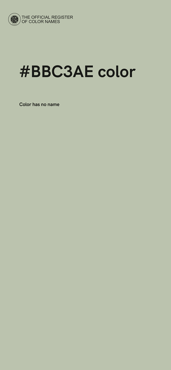 #BBC3AE color image