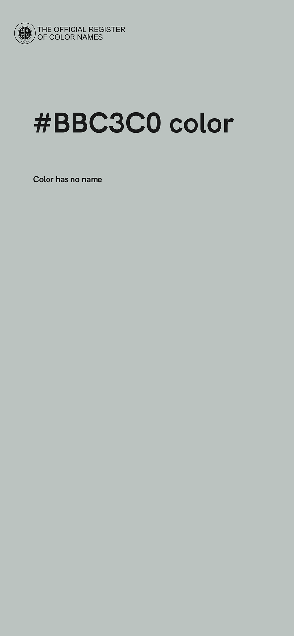 #BBC3C0 color image