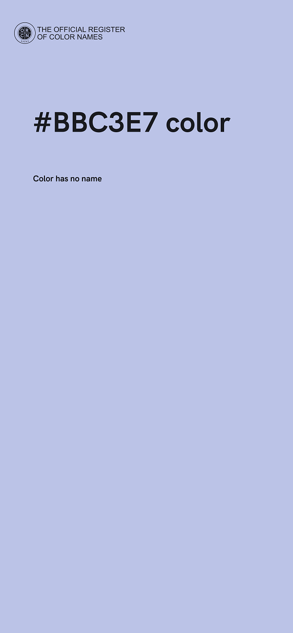#BBC3E7 color image