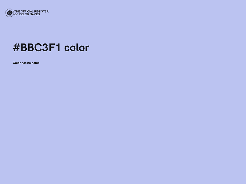#BBC3F1 color image