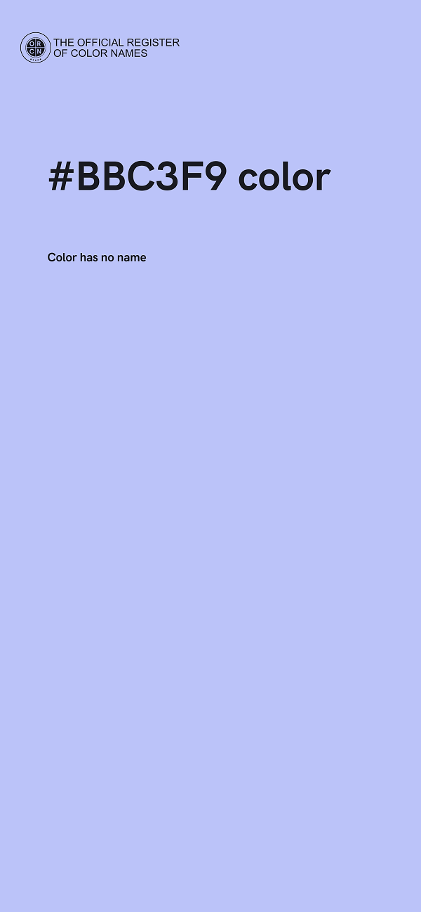 #BBC3F9 color image