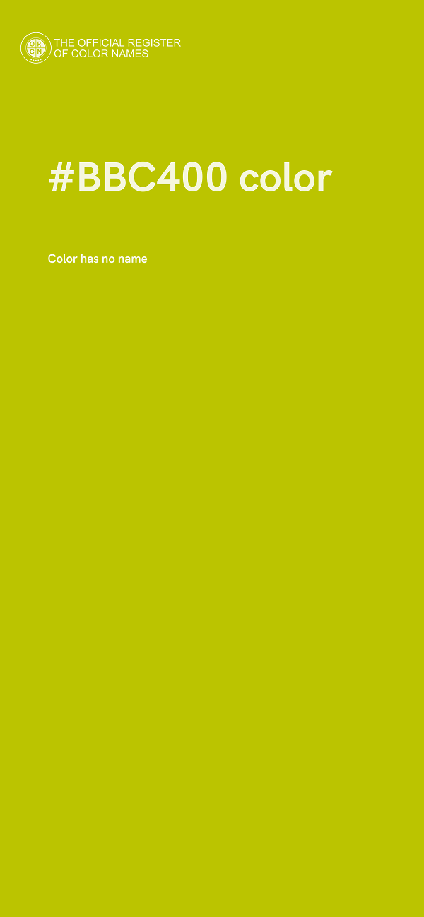 #BBC400 color image