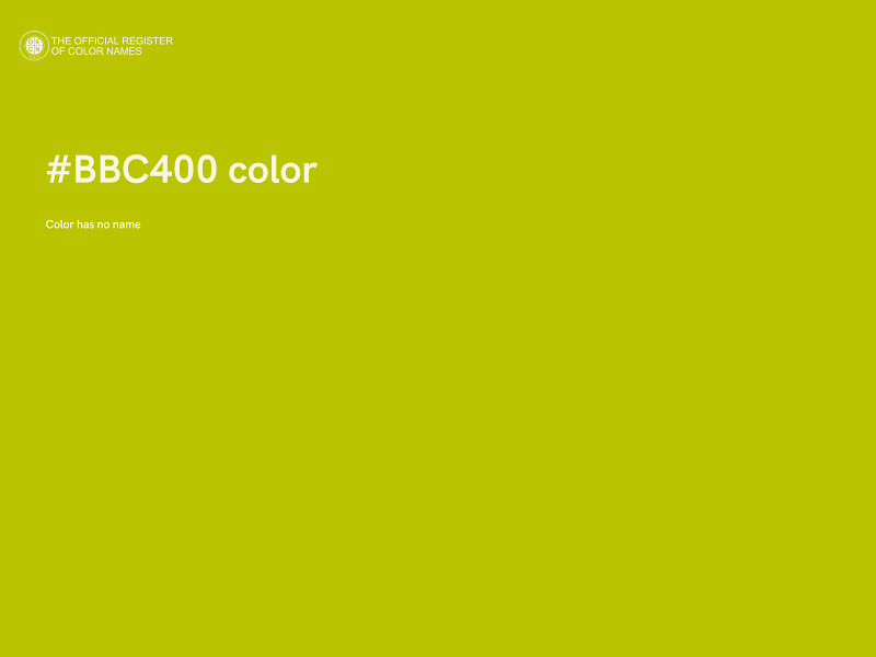 #BBC400 color image