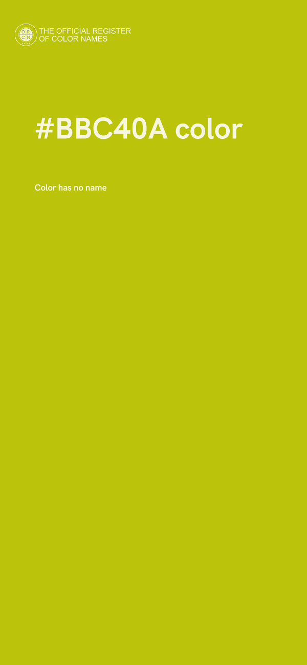 #BBC40A color image