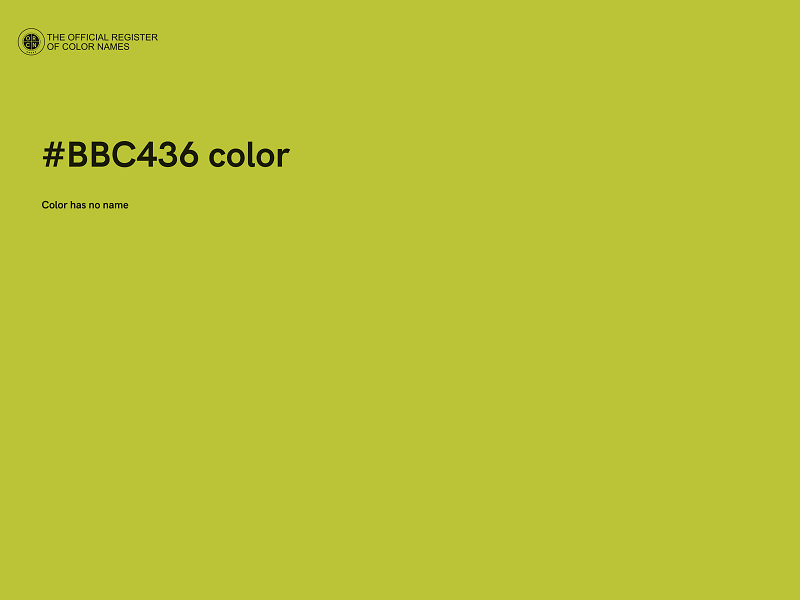 #BBC436 color image
