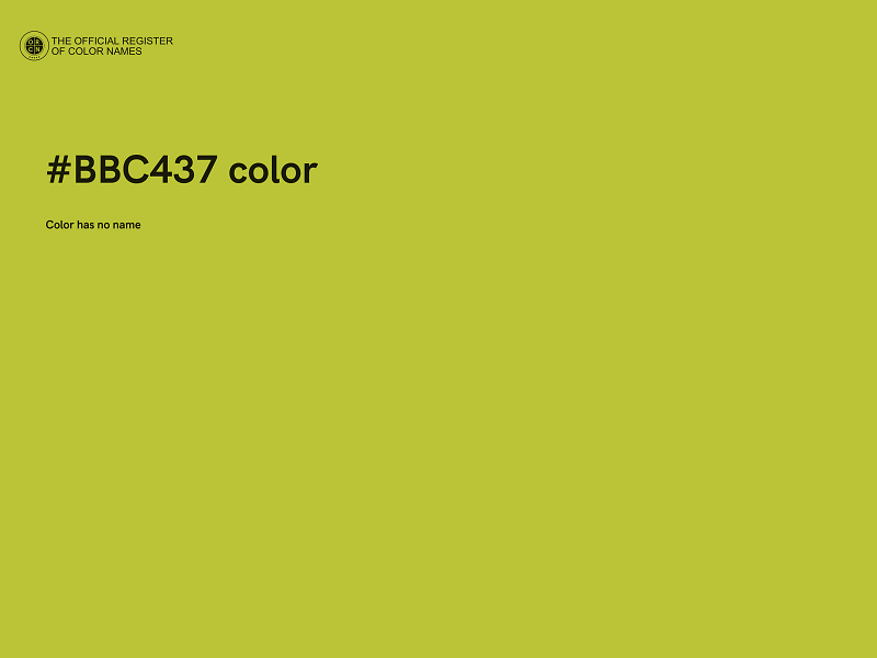 #BBC437 color image