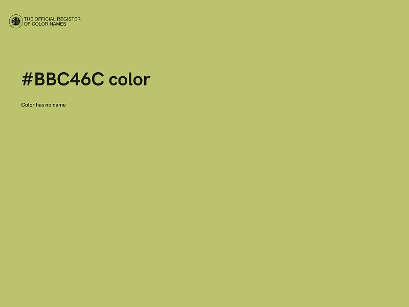 #BBC46C color image