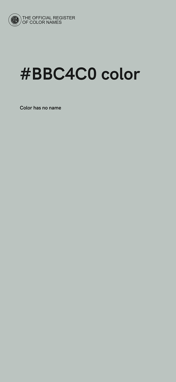 #BBC4C0 color image