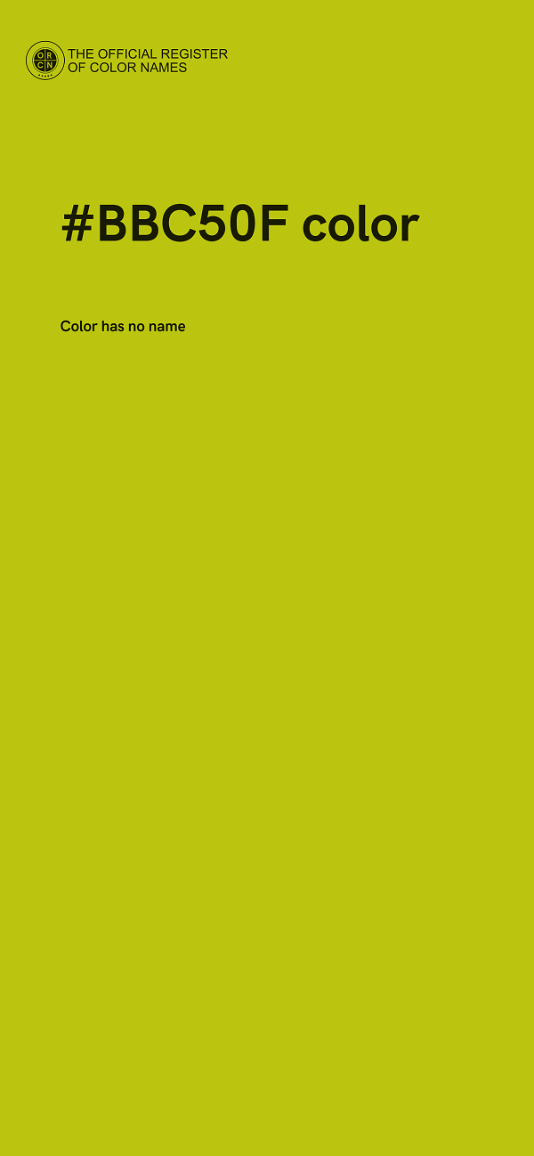 #BBC50F color image