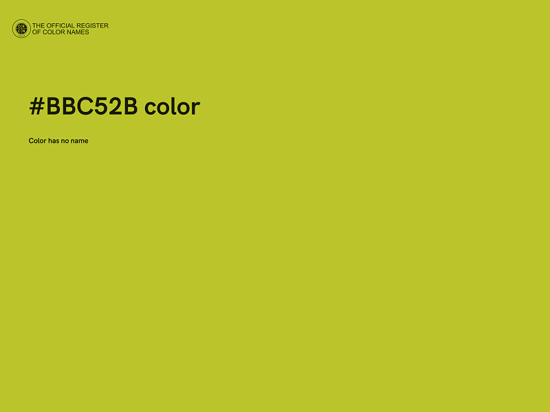 #BBC52B color image