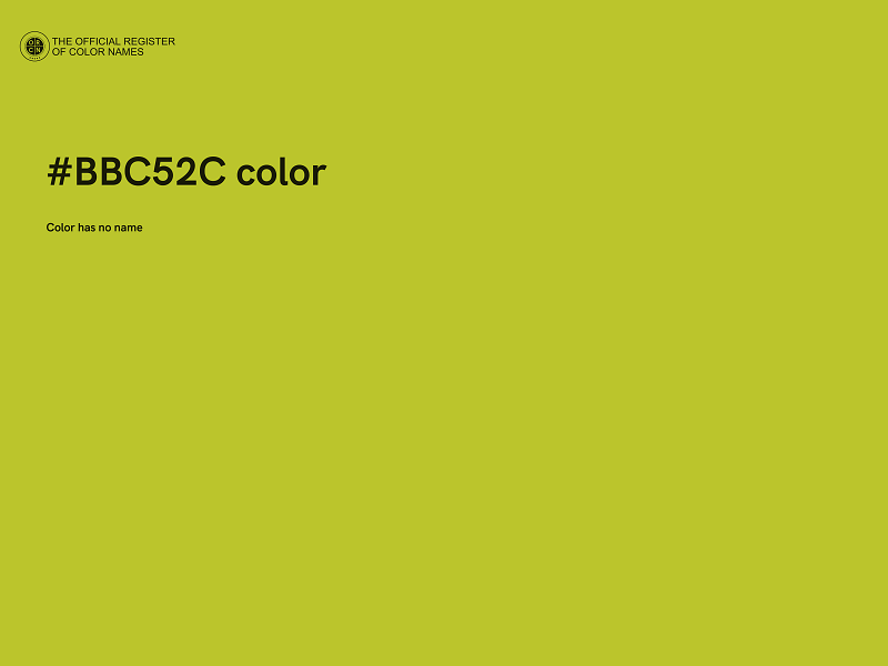 #BBC52C color image