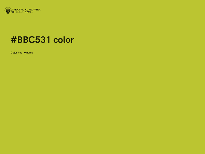 #BBC531 color image