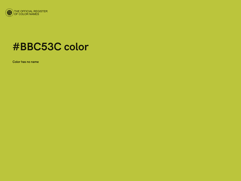 #BBC53C color image