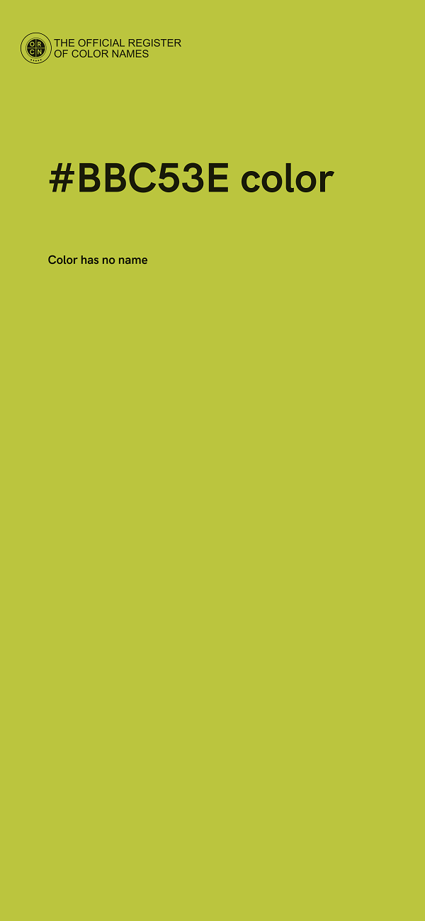#BBC53E color image