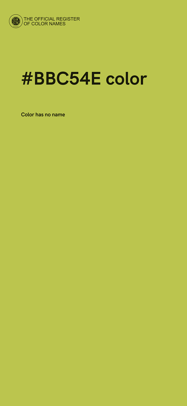 #BBC54E color image